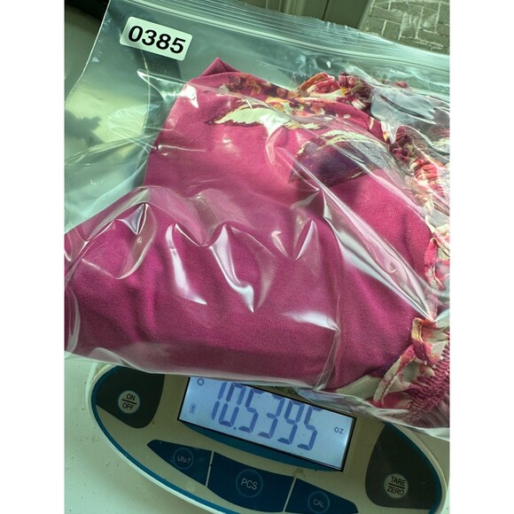 Susan Graver Top Women 1X Plus Pink Floral Tunic Bell Sleeves Peasant Bohemian - Picture 9 of 9